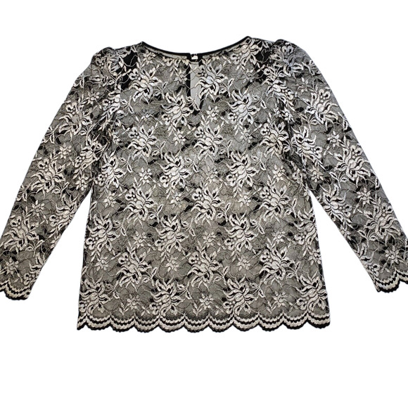 Vintage Pat Richards Black Evening Dress Size 14 Maiello Midi White Lace Holiday - Picture 2 of 16